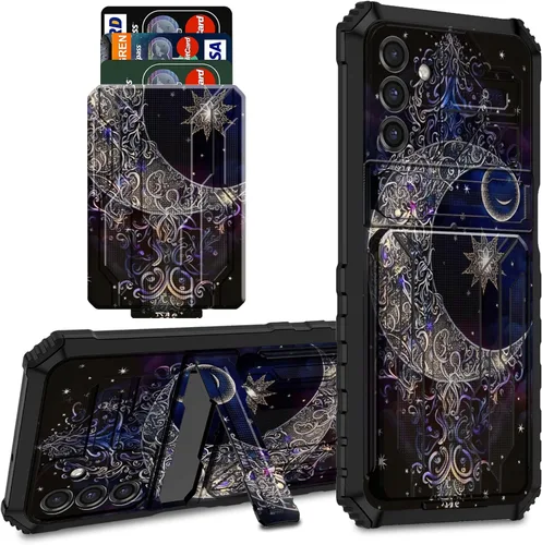 Vista 19 de Funda para teléfono Samsung Galaxy A03S Galaxy A03S Funda tipo cartera con tarjetero y soporte de doble capa de PC duro TPU suave cubierta