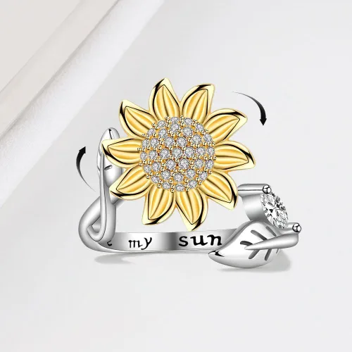 Vista 70 de Anillo de plata 925, anillos de plata ajustables para mujer, anillos de pulgar abiertos, anillos de circonio, anillos ajustables, anillos abiertos