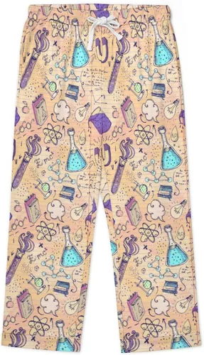 Vista 8 de Science Lab Objects Doodle - Conjunto de pijama de manga larga para mujer, ropa de dormir suave