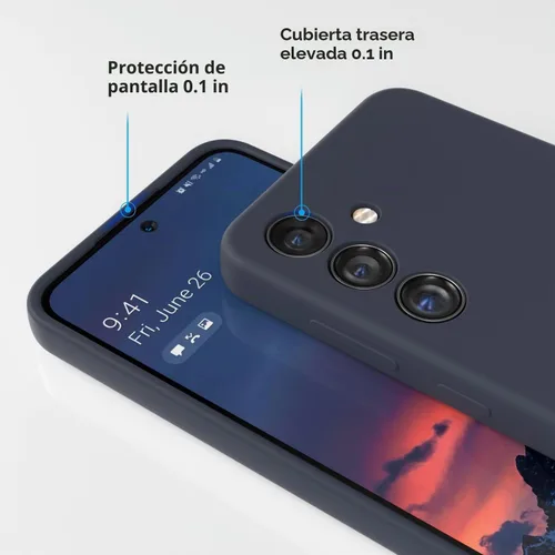 Vista 5 de Diseñado para Galaxy S24+Plus Carcasa, de silicona líquida, de gel, a prueba de golpes, con suave forro de microfibra, compatible con Galaxy S24