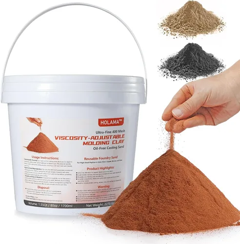 Vista 8 de Holama Arena de fundición sin aceite de malla 400 de 10 libras con bentonita y polvo de liberación Rojo - 10 libras