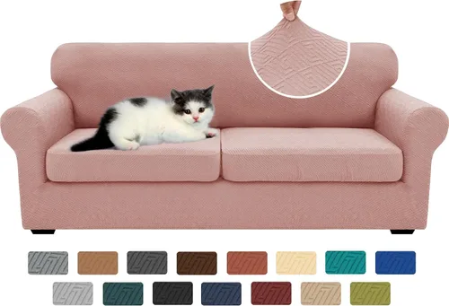 Vista 68 de XINEAGE Funda de diván para sofá en forma de L, fundas de sofá modular para mascotas, funda de asiento de sofá antideslizante lavable, fundas