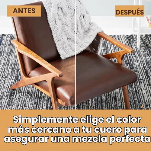 Vista 3 de Furniture Clinic - Bálsamo de cuero para recolorar, 16 colores, kit de reparación de cuero para muebles, sofás, asientos de automóvil y más, tinte