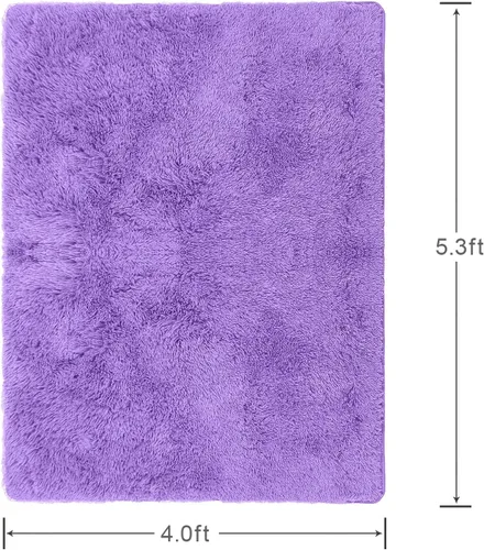 Vista 20 de Softlife Alfombra naranja para dormitorio, alfombra de felpa esponjosa para sala de estar para niñas, alfombra lanuda para niños, alfombra suave