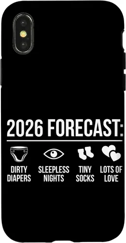 Vista 5 de Funny New Parents Future Mom Dad to Be 2026 Expecting Couple Case for iPhone 17