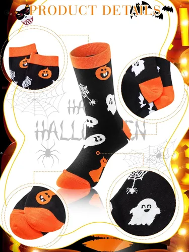 Vista 2 de Zhanmai 6 pares de calcetines de Navidad, calcetines de guitarra, calcetines novedosos para amantes de la música, regalos de Navidad para adultos