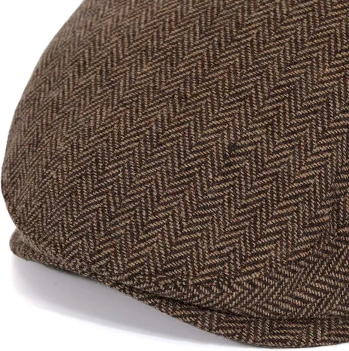 Vista 6 de FALETO Sombrero plano de Ivy Gatsby Newsboy para hombre, invierno, primavera, otoño, conducción, taxista, gorra de caza