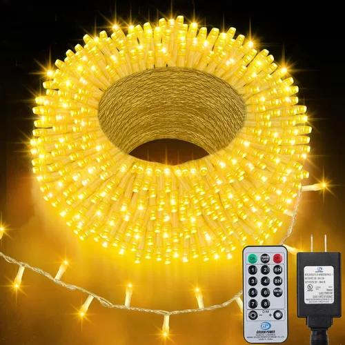 Vista 12 de echosari Guirnalda de 400 Luces LED de Navidad Conectables, Luces de Cadena Extra Largas de 66 Pies para Exteriores Conectables de Extremo a Extremo