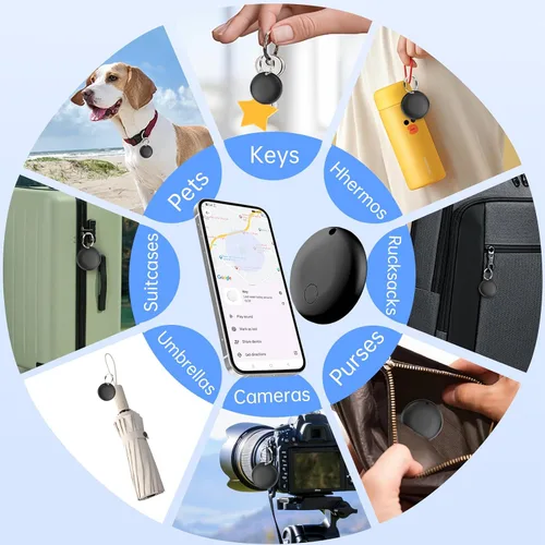 Vista 7 de Rastreador Bluetooth Android - Paquete de 2 localizadores de artículos que funcionan con Google Find My App (solo para Android), etiqueta