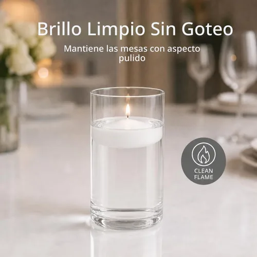 Vista 2 de yummi Juego de 18 velas flotantes y jarrones cilíndricos, color blanco