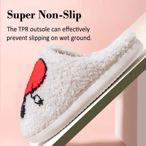 Vista 4 de Pantuflas peludas para mujer y hombre, bonitas pantuflas de casa esponjosas para interiores y exteriores, pantuflas de casa de felpa para interiores