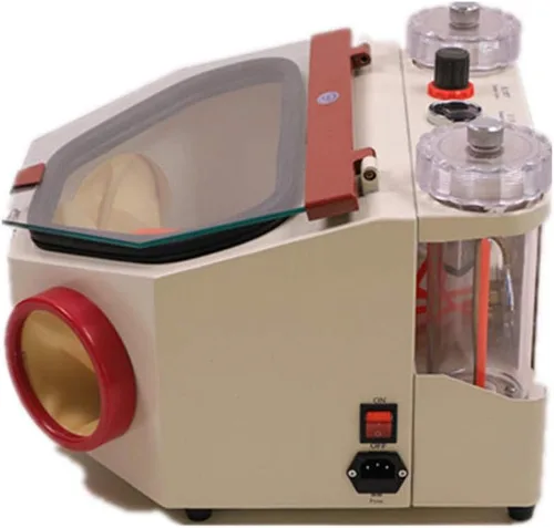 Vista 3 de Dos plumas Sandblaster máquina joyería laboratorio dental Sandblaster Sand Blaster (110V)