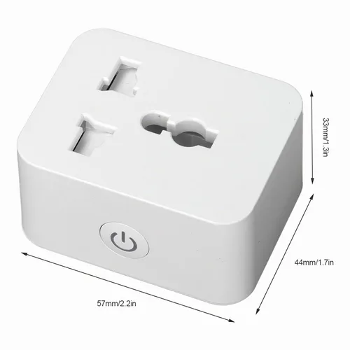 Vista 4 de Mini enchufe inteligente 15A enchufe de EE. UU. CA 100 a 240V toma de corriente inteligente para el hogar con función de temporizador Control de voz
