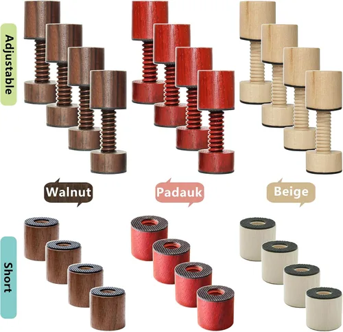 Vista 9 de Tabla de cortar patas ajustables, patas ajustables de madera para tabla de cortar de encimera, kit para elevar y antideslizante tus tablas de cortar