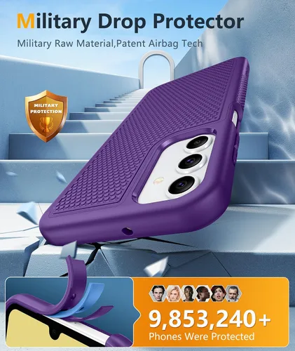 Vista 755 de FNTCASE Funda para iPhone 17 Pro: Fundas delgadas translúcidas de color azul claro compatibles con MagSafe, protección completa de la cámara
