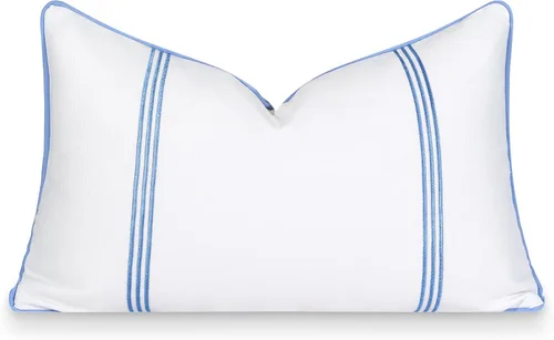 Vista 10 de Hofdeco Premium Funda de almohada lumbar para interiores y exteriores, solo para patio, 12 x 20 pulgadas, repelente al agua para patio trasero