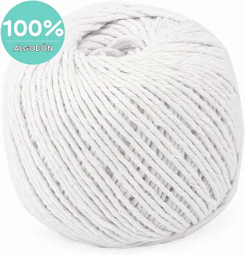 Vista 2 de Joycraft Bolas de cuerda de algodón natural, 984 pies, 0.079 in, duraderas para artes, manualidades, envoltura de regalos, preparación de carne