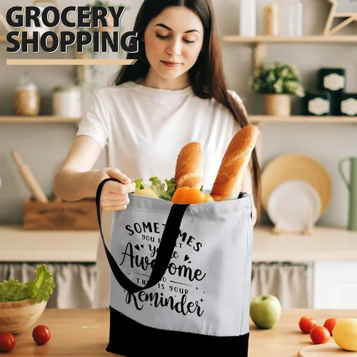 Vista 14 de Silkfly 32 piezas inspiradoras bolsa de lona con cremallera reutilizable motivacional bolsa de maquillaje conjunto para mujeres, amigas compañeras