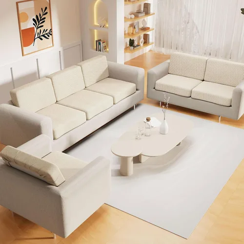 Vista 109 de hyha Fundas impermeables para sofá seccional, fundas de cojín Beige