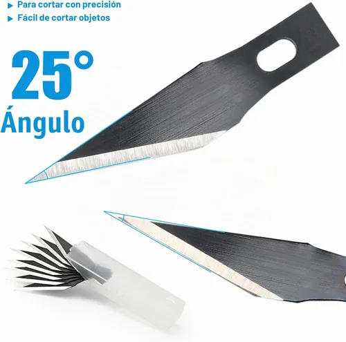 Vista 5 de EHDIS Cuchillas de precisión para manualidades, 11 #, herramienta de corte con estuche de almacenamiento para pasatiempos, álbumes de recortes