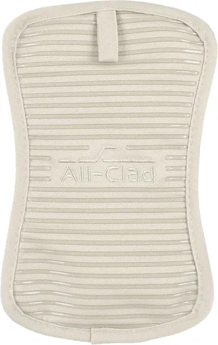Vista 2 de All-Clad Soporte para ollas y almohadilla caliente: resistente al calor hasta 500 grados, 100% algodón, almohadilla caliente de 10 x 6.25 pulgadas