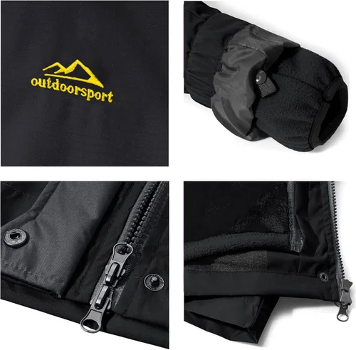 Vista 6 de MAGCOMSEN Abrigos de invierno 3 en 1 para mujer chaqueta de esquí resistente al agua cortavientos chaqueta de invierno