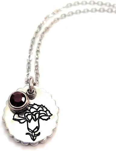 Vista 55 de Birth Month Flower and Birthstone Necklace