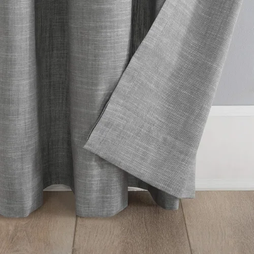 Vista 4 de Scott Living Delton - Panel de cortina semitransparente de 100 % algodón lavado a la piedra, 52 x 84 pulgadas, gris Pecan