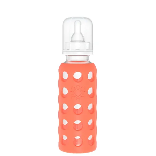 Vista 11 de Lifefactory Biberón de vidrio con pezón de etapa 1 y melón protector de silicona, 4 onzas Cantaloupe