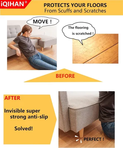 Vista 7 de Almohadillas Antideslizantes para Muebles, 12 Piezas Transparentes Sin Deslizamiento Agarraderas para Muebles, Almohadillas Autoadhesivas