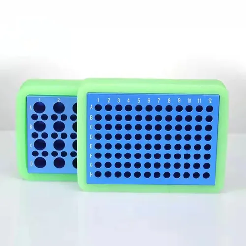 Vista 3 de Bloque de enfriamiento de aluminio - Enfriador de placas PCR, 96 pozos para tubos de 0.2 mL, tiras o placas de 96 pocillos (96 pozos)