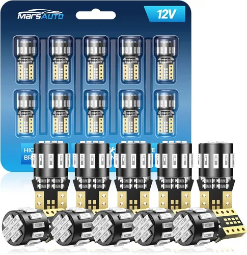 Vista 12 de Marsauto - Bombillas LED 194 amarillo ámbar para luz interior, mapa, 168 2825 W5W T10, para repuesto, superbrillantes, para auto, luz de cortesía