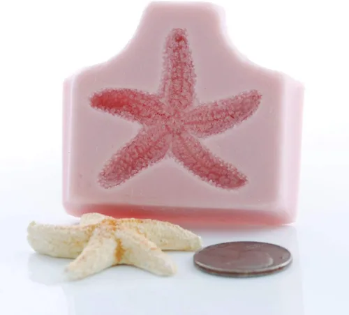 Vista 6 de Small Starfish Silicone Mold Food Safe Fondant, Chocolate, Candy, Resin, Polymer Clay, Epoxy.