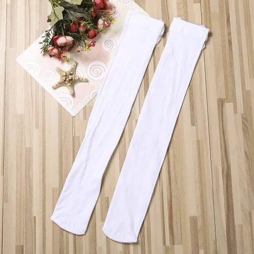 Vista 5 de Nituyy - Calcetines largos de satén para mujer, diseño de lazo