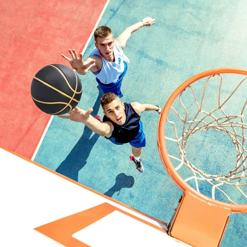 Vista 4 de Dakapal Baloncesto de goma tamaño 5 para adolescentes y adultos, pelotas de baloncesto para interiores y exteriores, para juegos, gimnasio