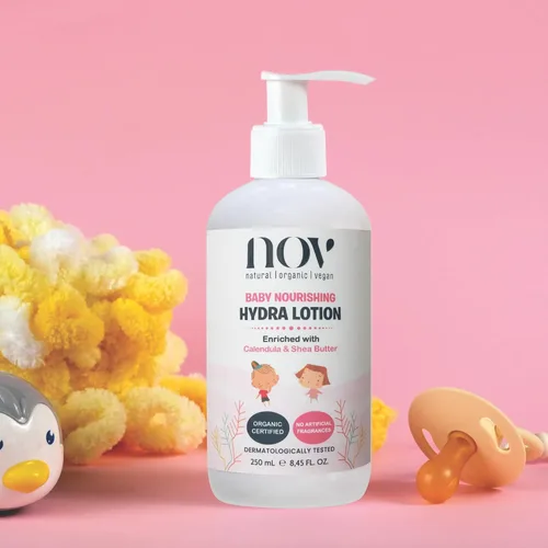 Vista 6 de Baby Nourishing Hydra Lotion - Loción para bebés para recién nacidos para calmar la picazón y el enrojecimiento - Manteca de karité esencial
