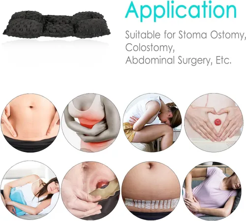 Vista 8 de Almohada para cinturón de seguridad de ostomía, protector de conducción de ostomía, protector de ileostomía de urostomía, no aprieta, suministros