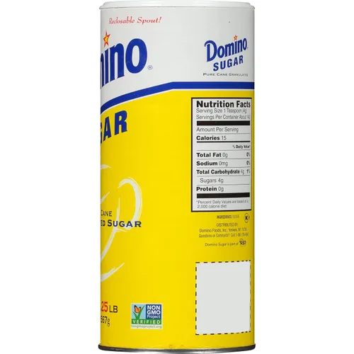 Vista 2 de Domino® Azúcar granulada, recipiente de 20 onzas, contenedor de azúcar (paquete de 3)