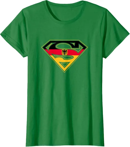 Vista 25 de Superman Camiseta German Shield, Azul / Patchwork, S Rojo