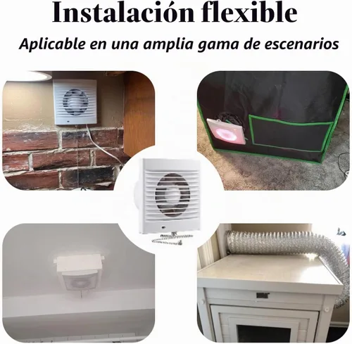 Vista 5 de Ventilador de escape de pared de 4 pulgadas: ventilación de ventana