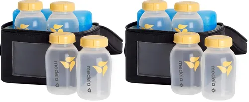Vista 6 de Medela - Enfriador de leche materna con bolsa de hielo y 4 botellas de almacenamiento de 5 onzas