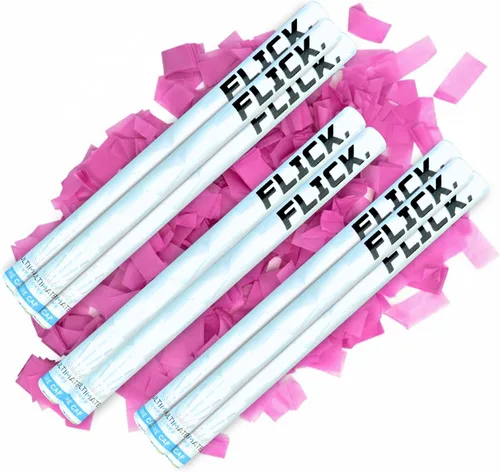 Vista 12 de Ultimate Confetti - Paquete de 8 varitas de confeti azul bebé - Palitos de mano de 6 pulgadas de papel de seda biodegradable para bodas, cumpleaños