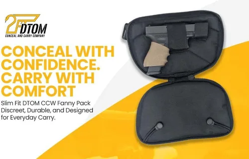 Vista 2 de Medium - DTOM Hidden Carry Fanny Pack Cordura Nylon-Negro, Negro