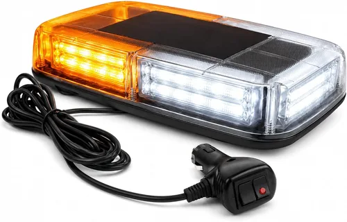 Vista 8 de Xprite COB LED Luces Estroboscópicas de Baliza Ámbar para Techo con Base Magnética 19 Patrones Intermitentes, Luz de Advertencia de Seguridad