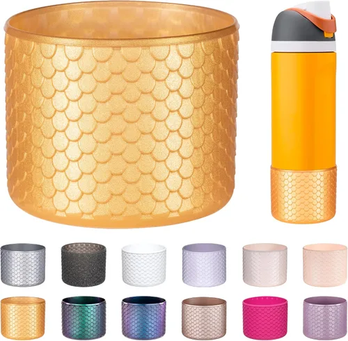Vista 58 de Funda de Silicona para Botella de Agua Owala de 24oz, Manga Protectora Antideslizante Brillante para Botella de Agua Owala que Protege las Botellas