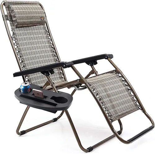 Vista 5 de Bandeja para silla de gravedad cero, paquete de 2 portavasos versión mejorada para silla de gravedad cero, mesa de silla de utilidad con clip
