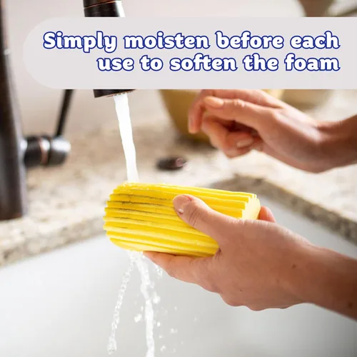 Vista 11 de Scrub Daddy Plumero húmedo, plumeros multiusos para limpieza, herramienta de limpieza de persianas venecianas y de madera, esponja de polvo húmedo