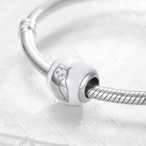Vista 3 de Dijes de plata de ley 925 para pulsera y collar Pandora, regalos de joyería para mujeres