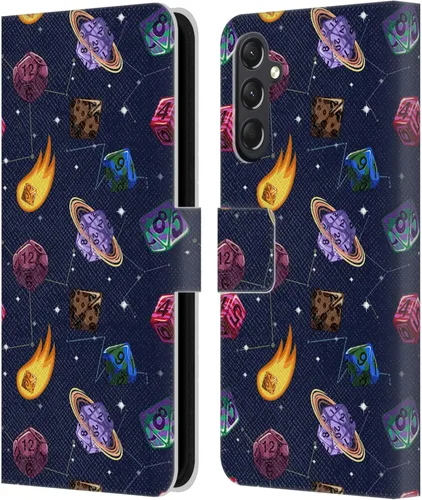Vista 98 de Head Case Designs Officially Licensed Carla Morrow Colorful Space Dice Patterns Leather Wallet Case Compatible with Samsung Galaxy A07 4G