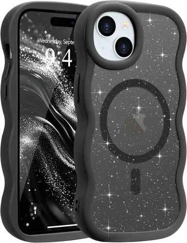 Vista 105 de Pepmune - Funda para iPhone 12 Pro Max con marco ondulado y estructura rígida, color mate claro, cubierta trasera unisex, compatible con Magsafe